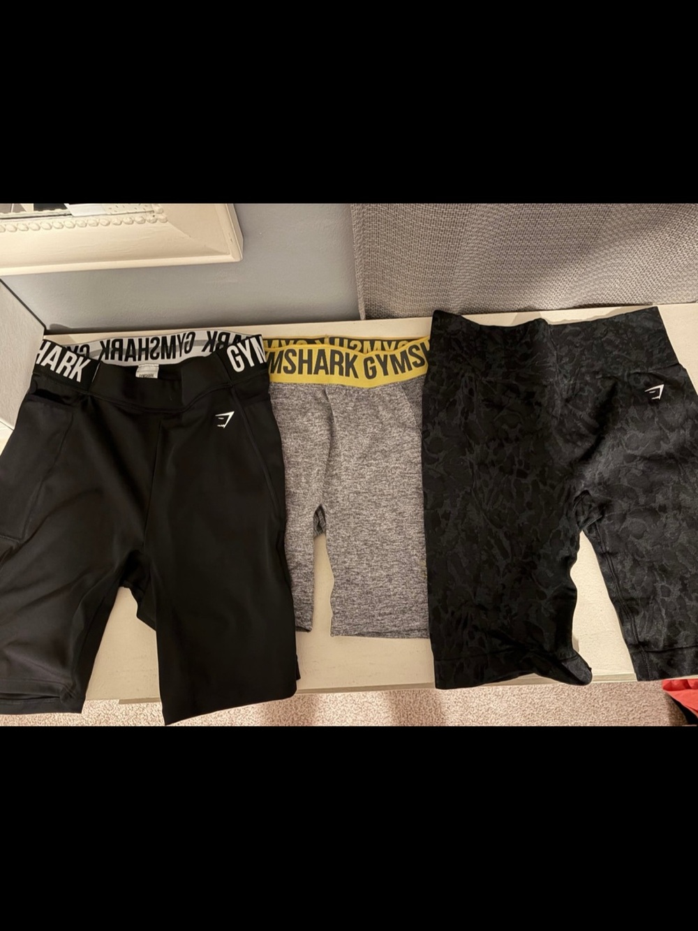 Gymshark Black Athletic Compression Shorts - Pack